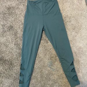 Green stretch pants